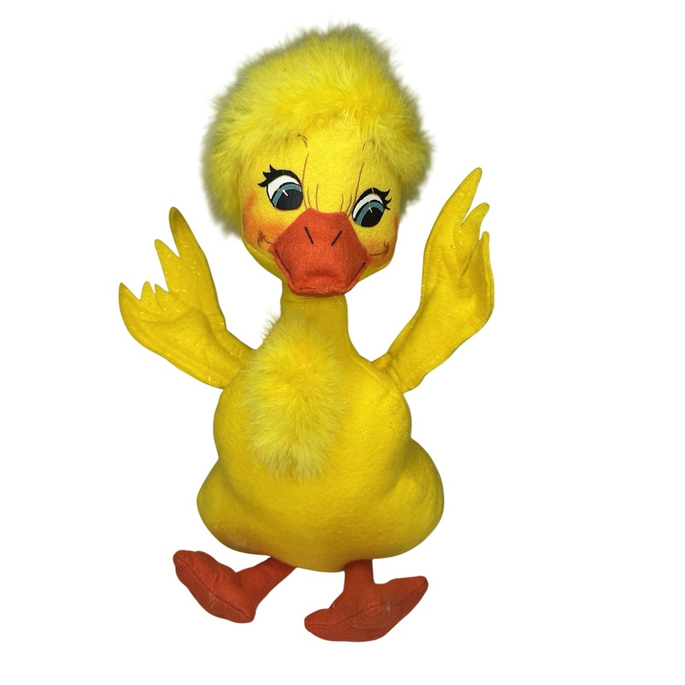 Annalee Easter Duck 2006 Large 14"‎ Felt Duckling Mobilitee Spring Holiday
